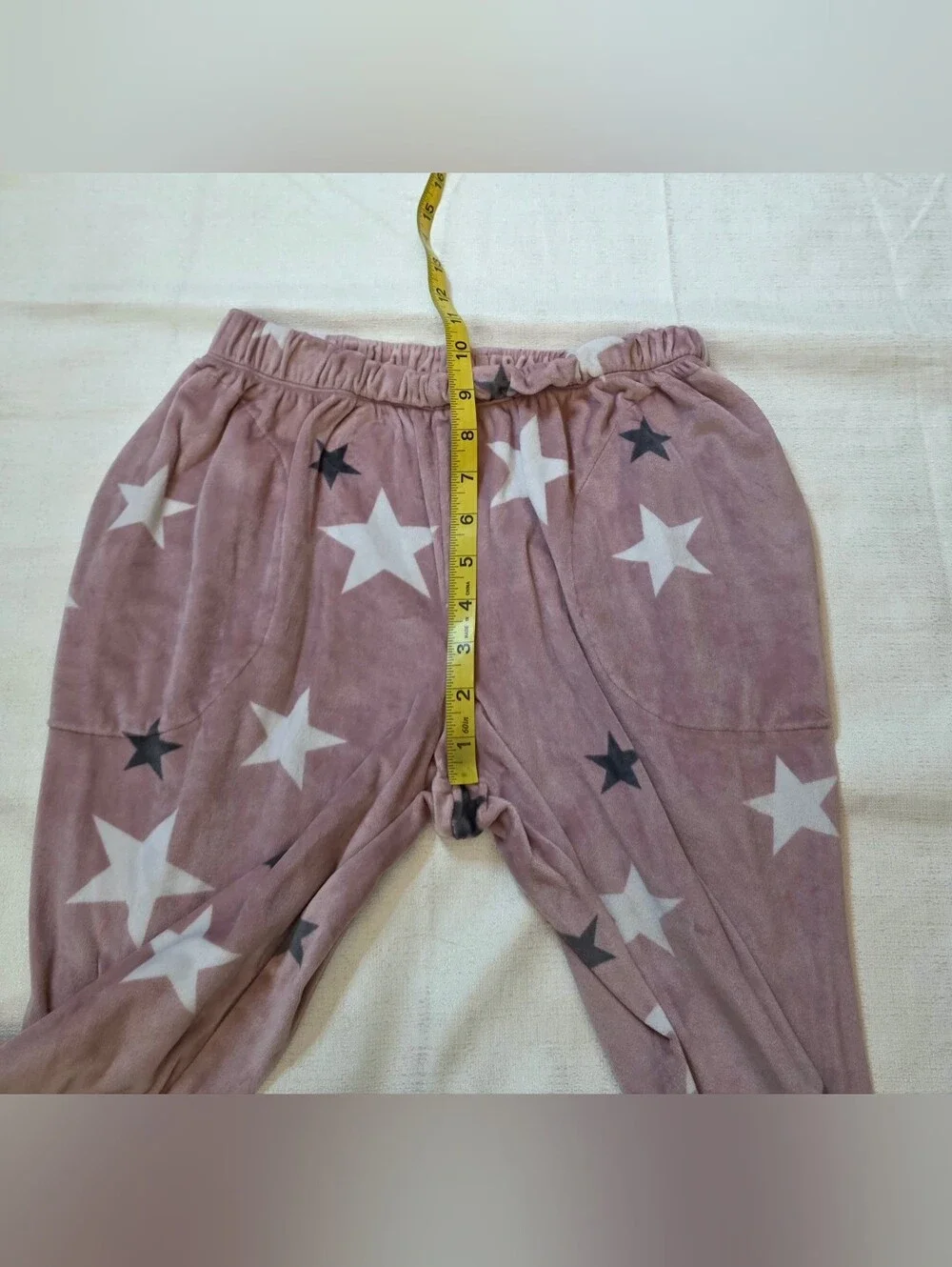 Simply Vera Vera Wang Pink Star Plush Pajama Set Sweatshirt Jogger Size Small